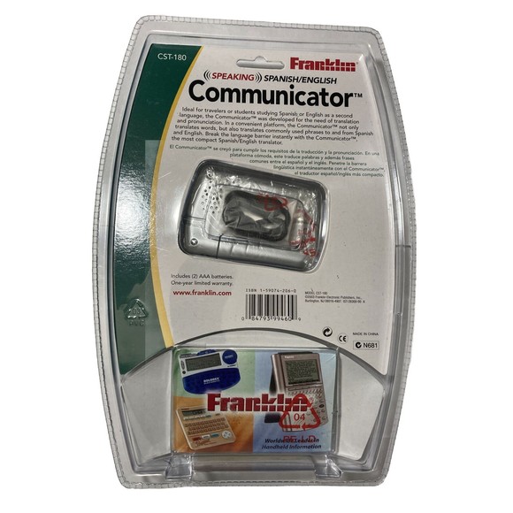 Franklin Speaking Spanish-English Communicator CST-180 Compact Translator  NEW - Picture 2 of 2